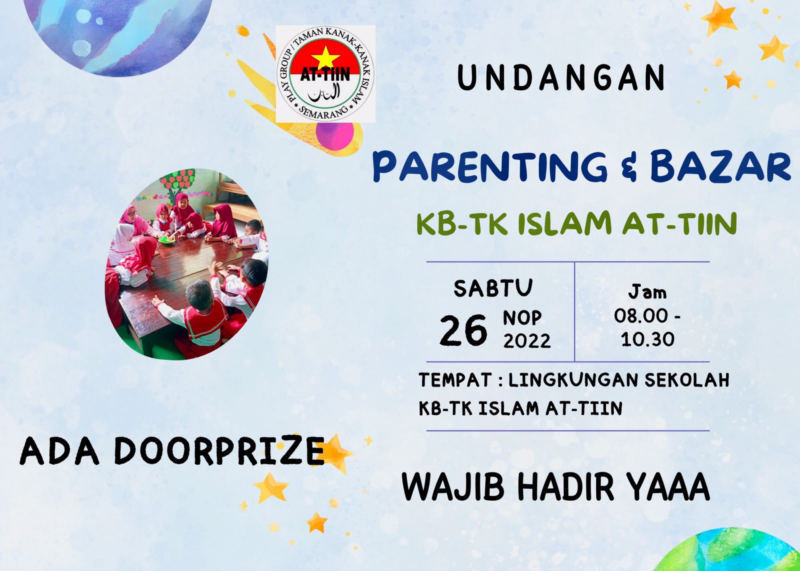 Parenting dan Bazaar KB TK Islam AT-TIIN